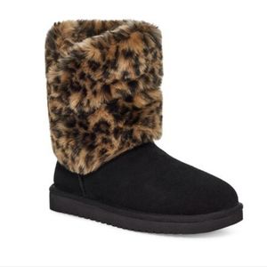 NEW UGG Koolaburra DEZI SHORT CHEETAH boot